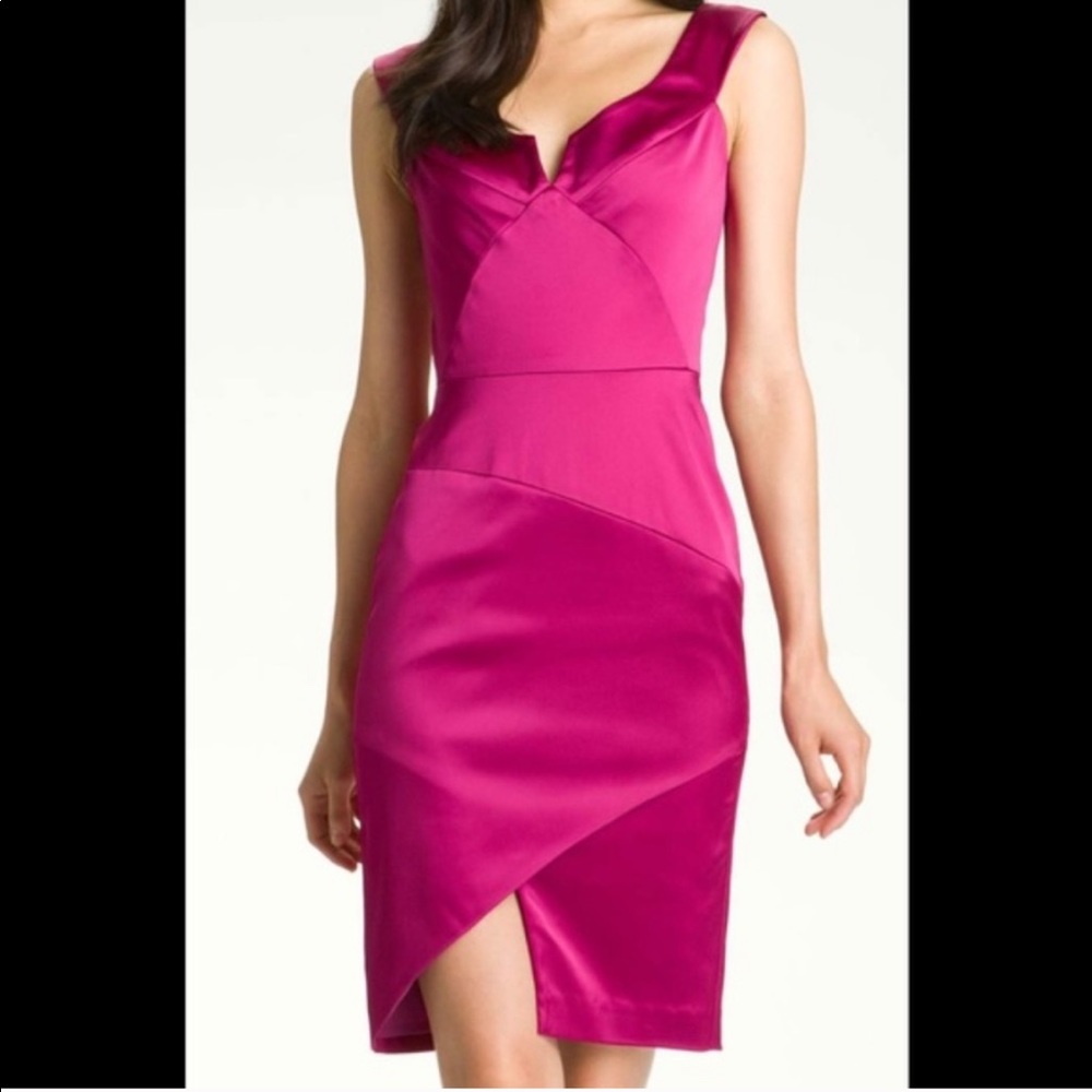 Black Halo Fuchsia Dress